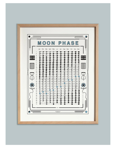 2024 Paper Moon Phase Calendar 16 x 20