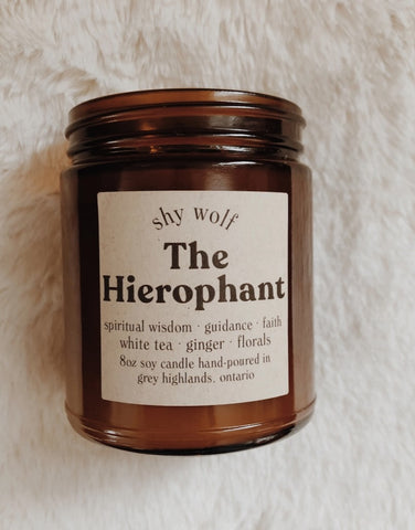 SHY WOLF CANDLE - THE HIEROPHANT