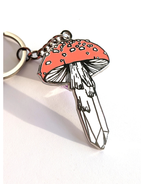 Crystal Mushroom Keychain