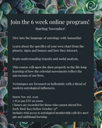 Astrology Fundamentals 6 Week Program Starts Nov 3rd