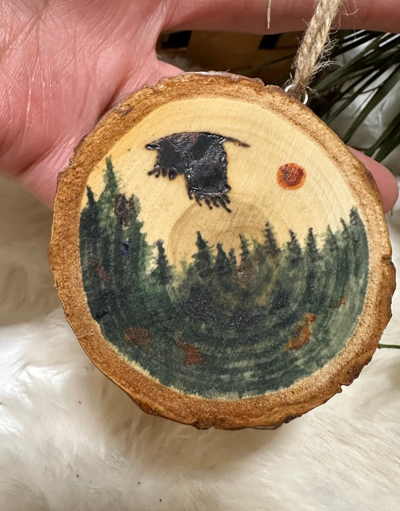 Crow Algiz Ornaments