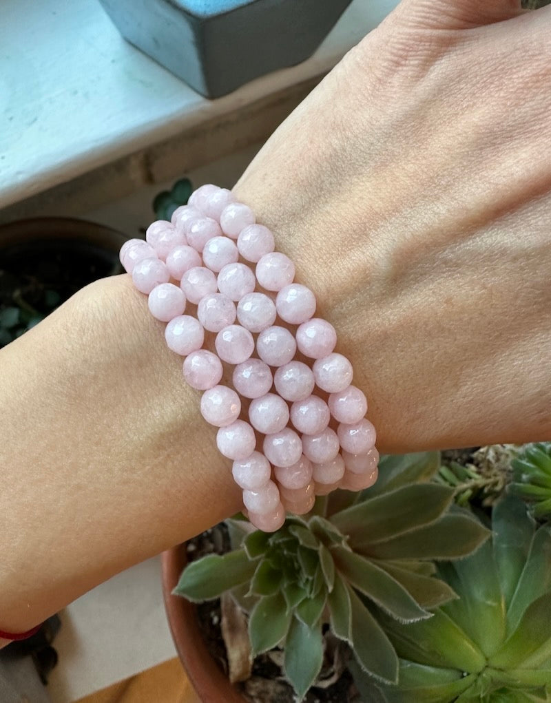 Rose Quartz - 6mm Facet Bracelet