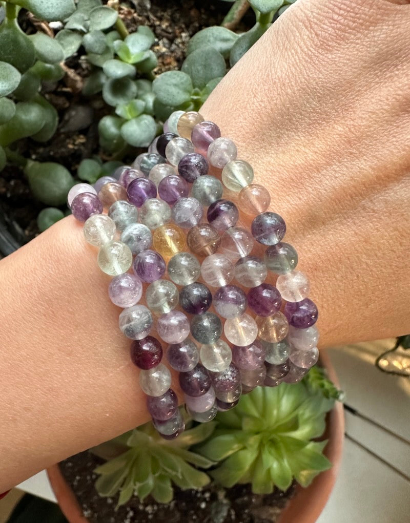 Fluorite Bracelet - 6mm round