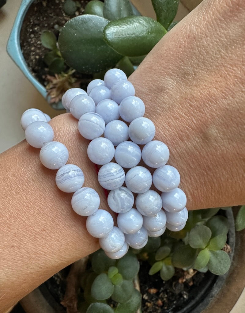 Blue Lace Agate 8mm Round