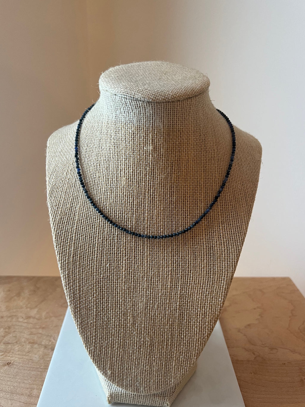 BLACK TOURMALINE BEADED NECKLACE