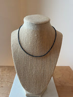 BLACK TOURMALINE BEADED NECKLACE