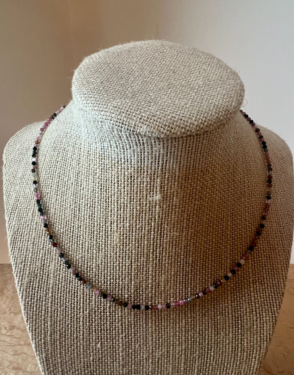 MULTI-TOURMALINE  BEADED NECKLACE