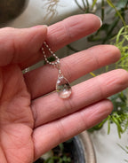 Prasiolite - Green Amethyst Teardrop Facet Pendant