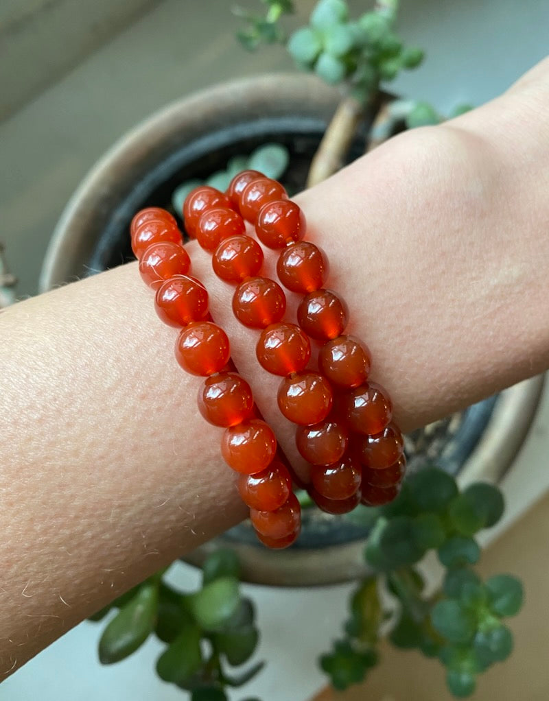 Carnelian - 8 mm round
