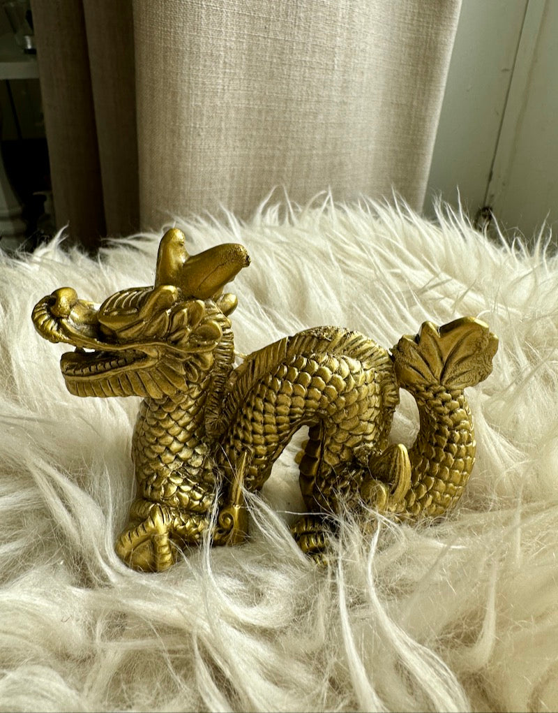 Gold Resin Dragon