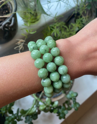 Jade Light BC Bracelet - 10mm  Round