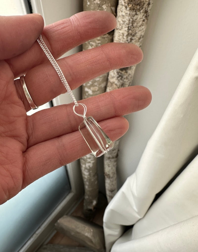 Amethyst Prasiolite Green Facet Pendant