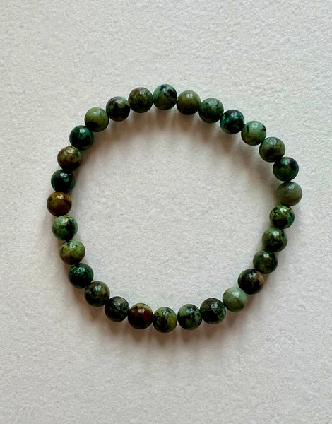 AFRICAN TURQUOISE JASPER 6MM ROUND BRACELET