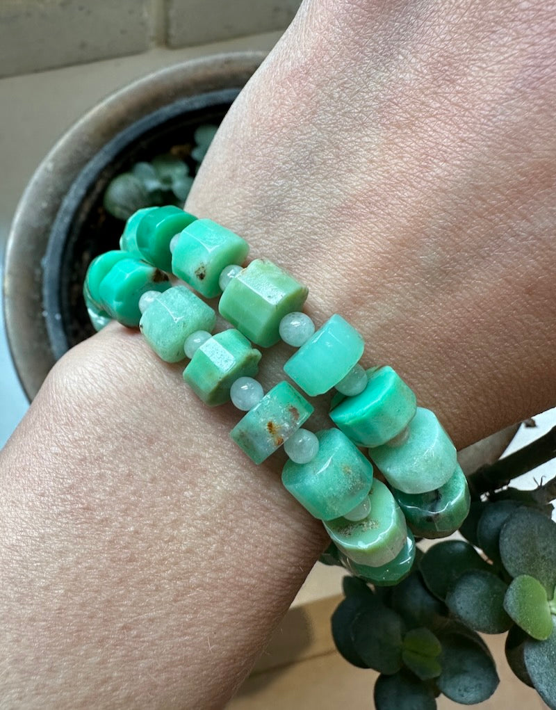 Chrysoprase + Jade
