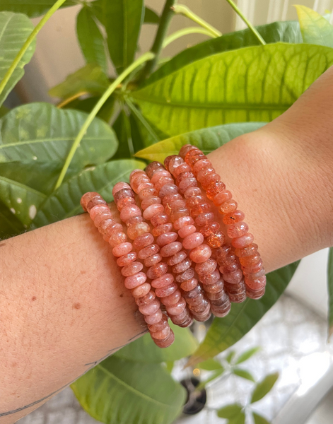 Sunstone 7mm Rondelle Bracelet