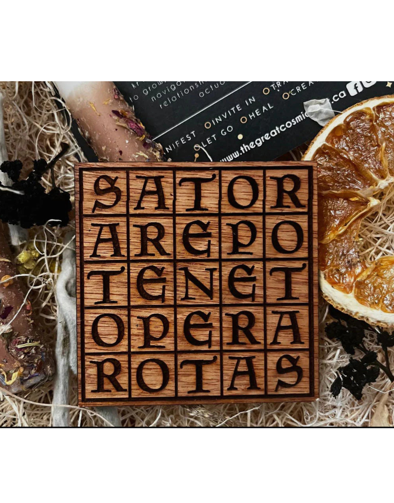 SATOR ROTAS WOODEN SQUARE