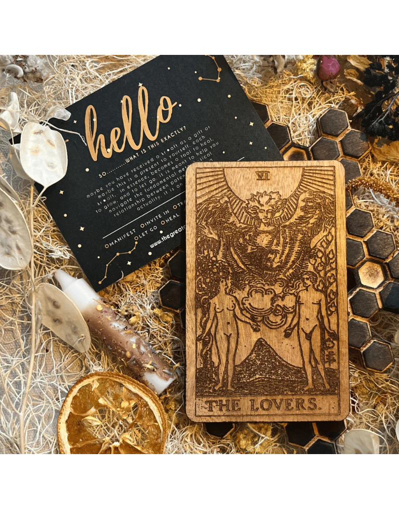 THE LOVERS - WOOD CARD