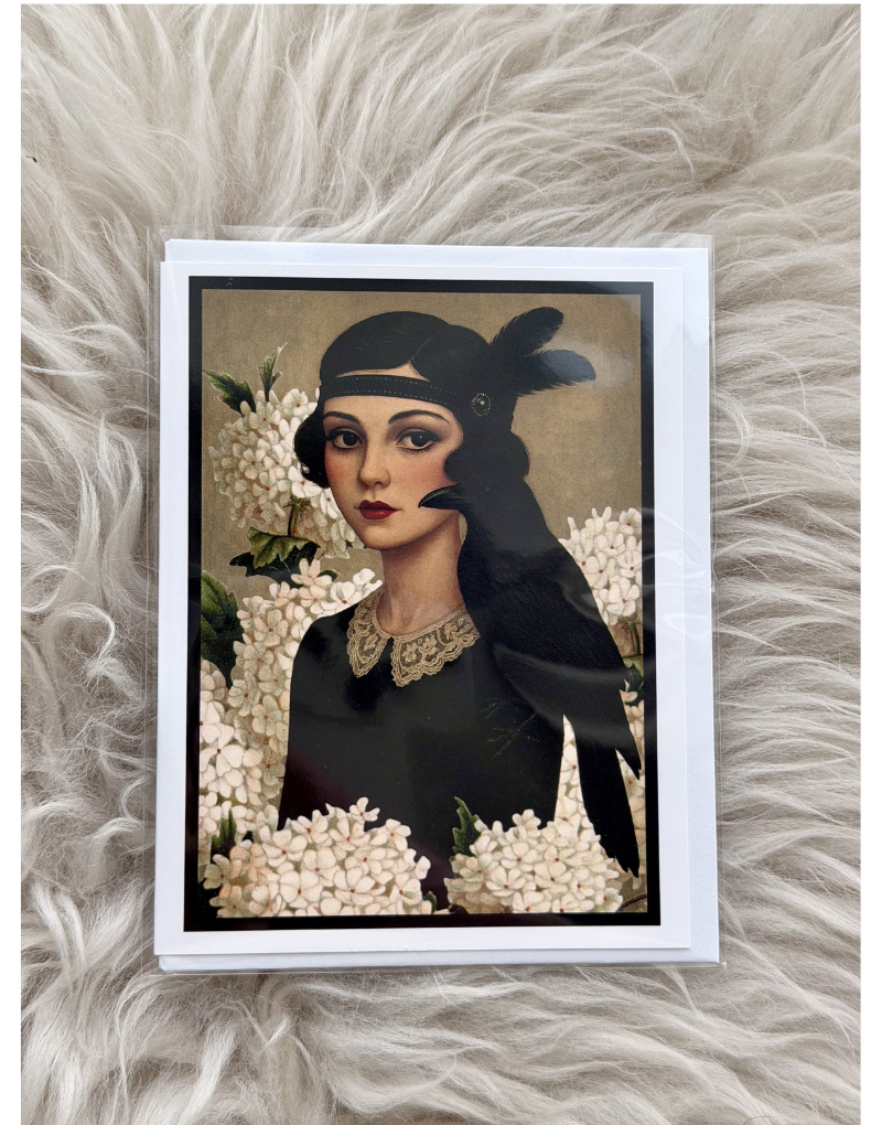 Raven Girl Card