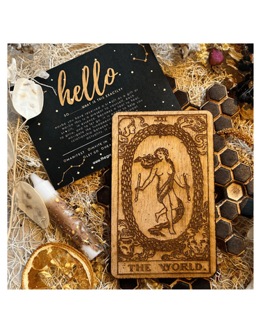 THE WORLD - WOOD CARD