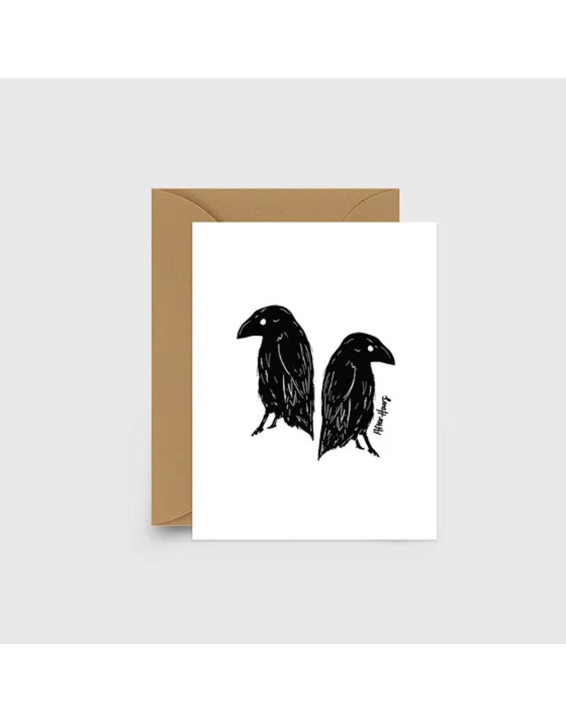 Raven Blank Greeting Card