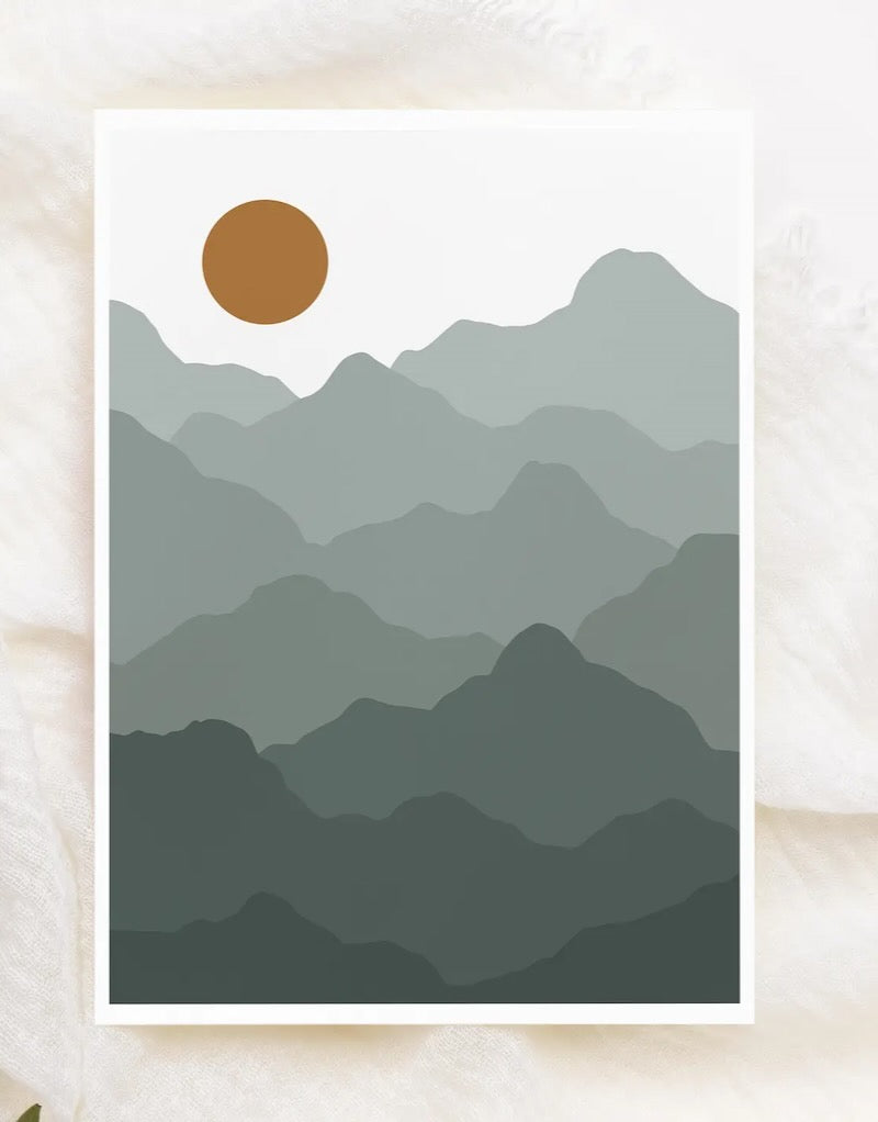 Mountain Range Greeting Card