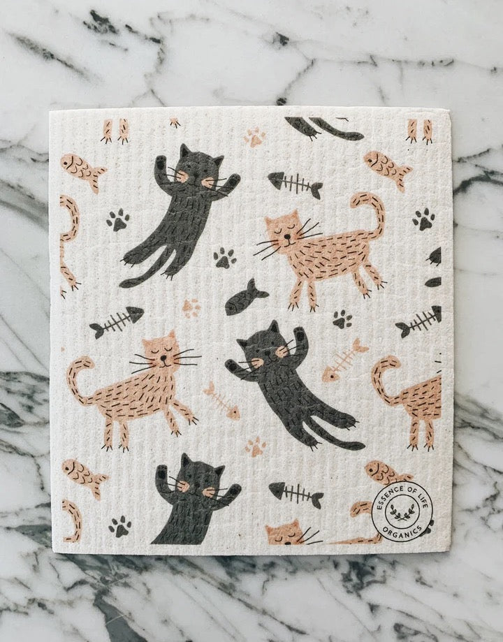 Swedish Dish Cloth - Cat