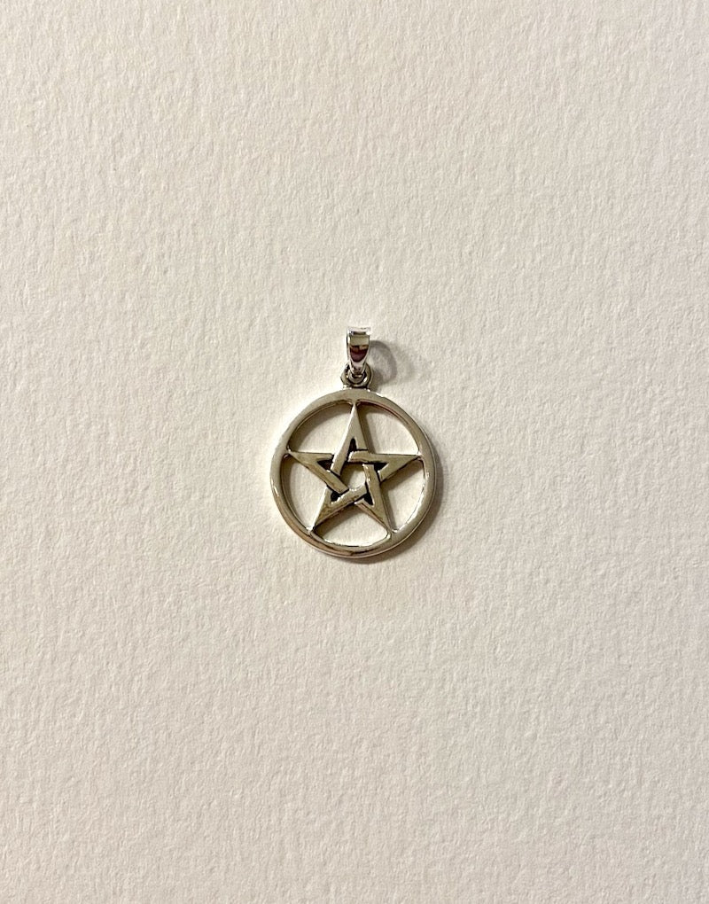 Pentagram .75" Silver Pendant