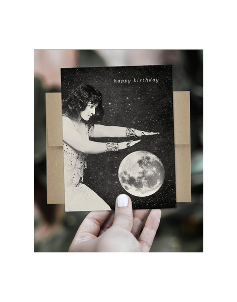 GALEK SEA - HAPPY BIRTHDAY FORTUNE TELLER WOMAN GREETING CARD