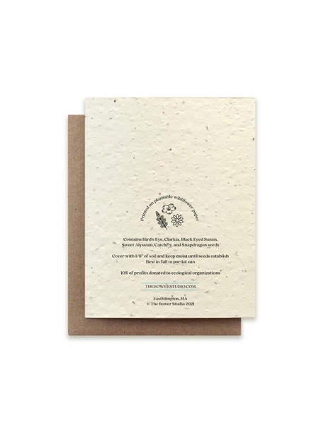Bower Studio - Morel Mushroom Plantable Wildflower Seed Card