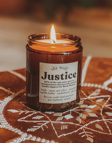 SHY WOLF CANDLE - JUSTICE