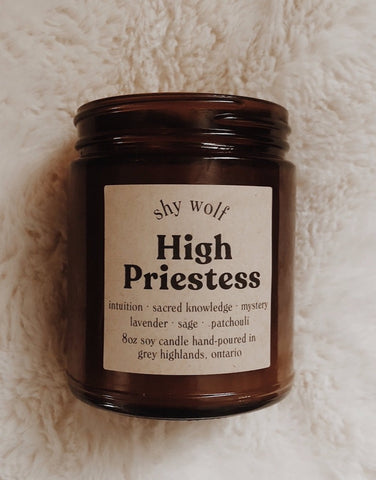 SHY WOLF CANDLE - HIGH PRIESTESS