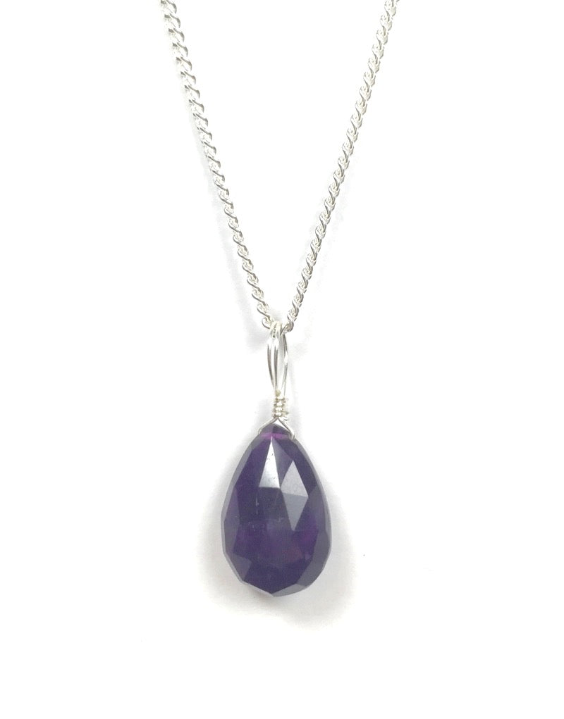 AMETHYST PENDANT - TEARDROP