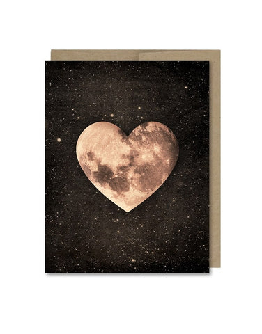 GALEK SEA - HEART MOON GREETING CARD
