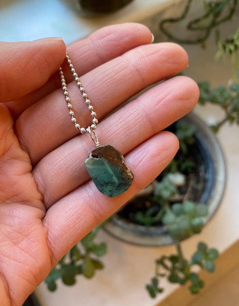 Chrysoprase PENDANT - OVAL