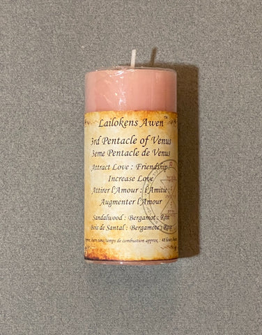 LAILOKENS - 3rd PENTACLE OF VENUS CANDLE