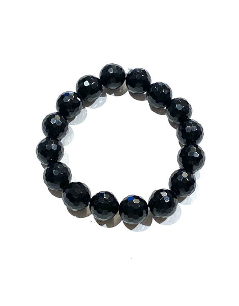 Black Tourmaline - 12mm Facet