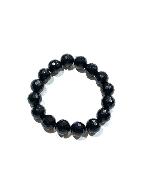Black Tourmaline - 12mm Facet