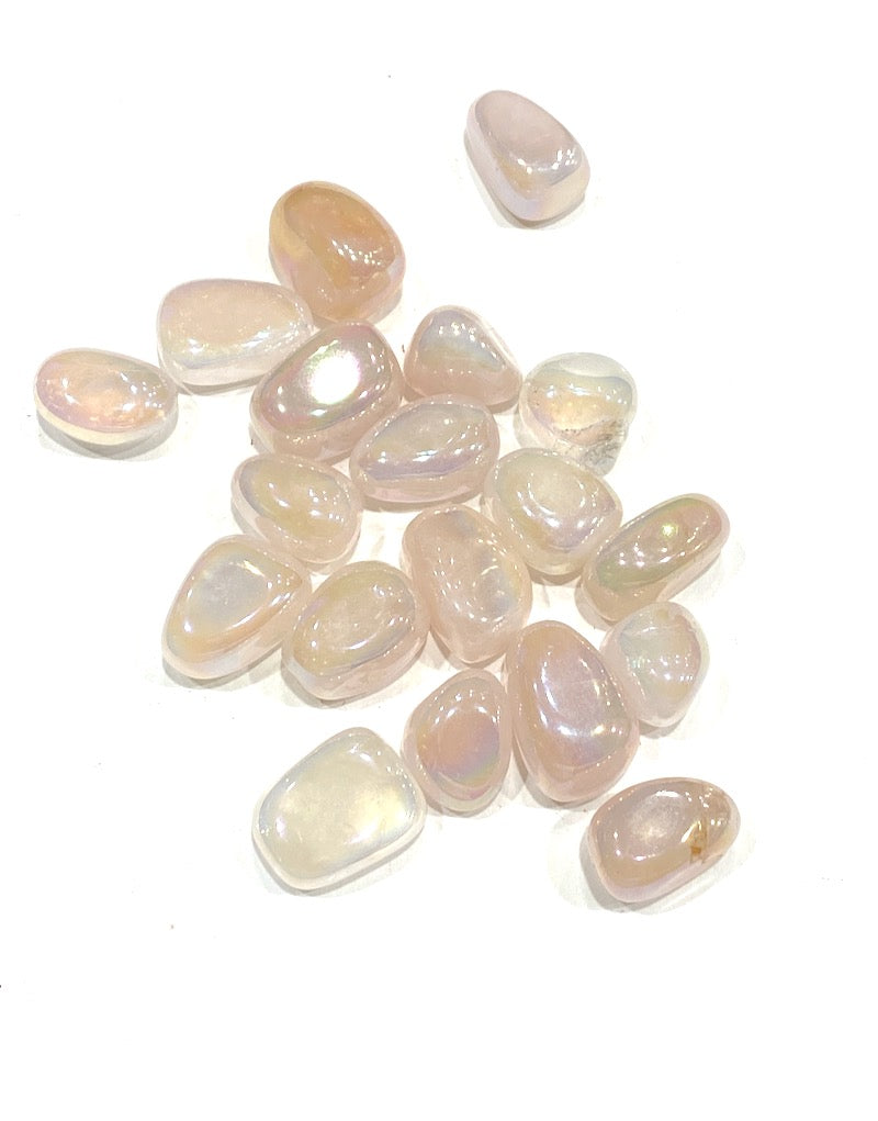 Rainbow Aura - Rose Quartz