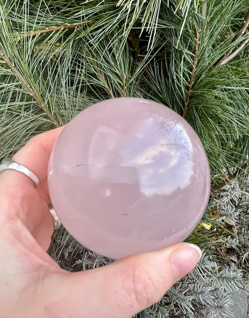 ROSE QUARTZ SPHERE - LARGE