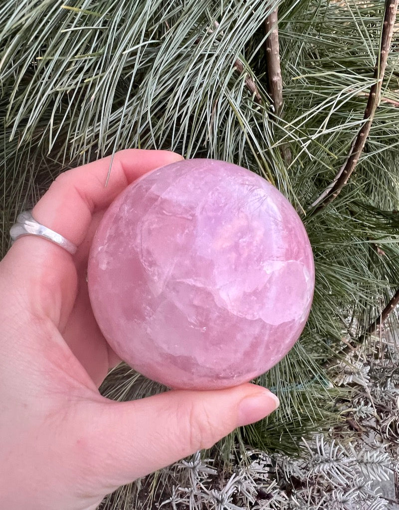 ROSE QUARTZ SPHERE - LARGE