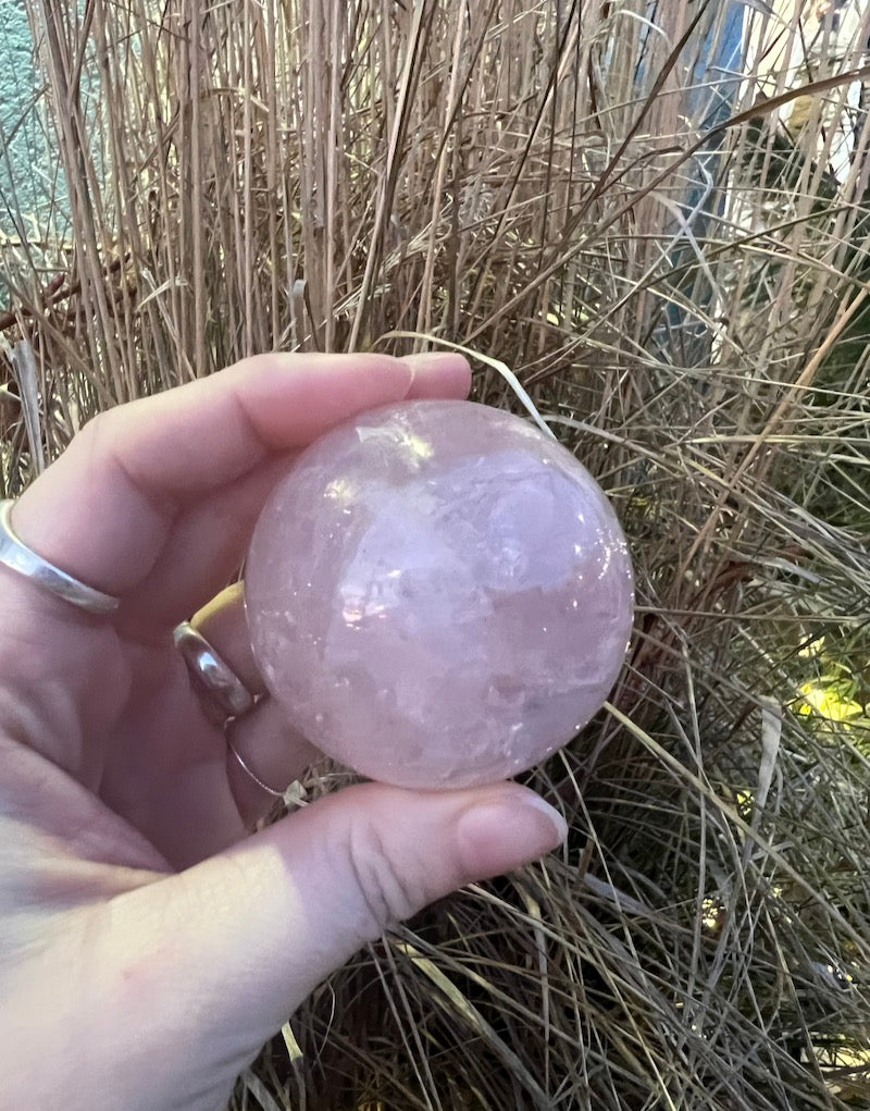 ROSE QUARTZ SPHERE - SMALL
