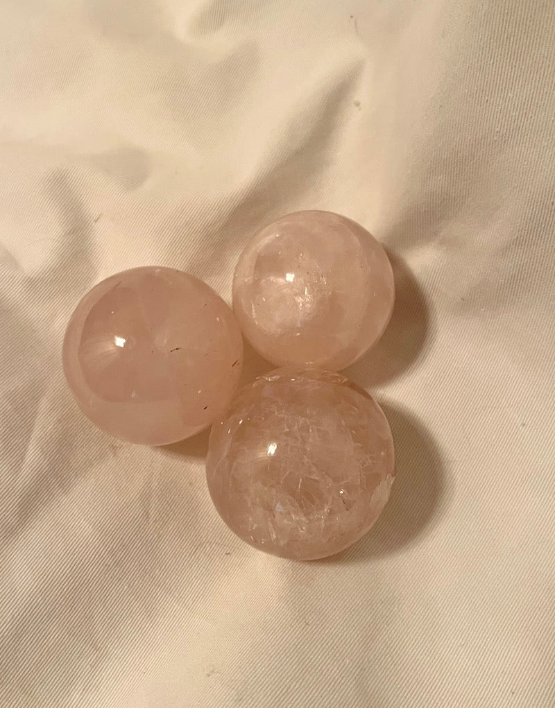 ROSE QUARTZ SPHERE - SMALL