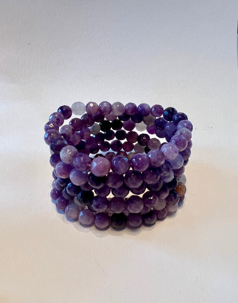 Amethyst - 8mm Facet Bracelet