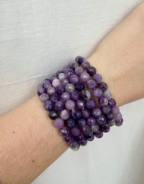 Amethyst - 8mm Facet Bracelet