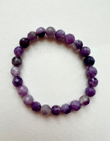 Amethyst - 8mm Facet Bracelet
