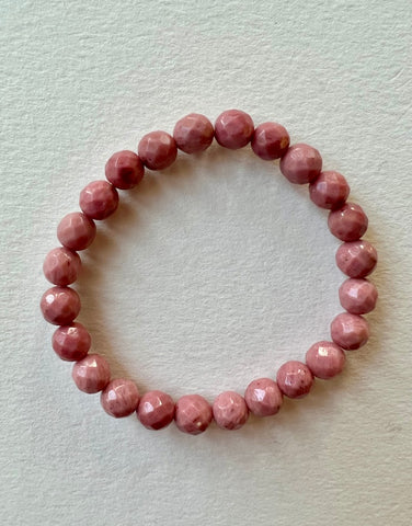Rhodonite -  8mm Facet
