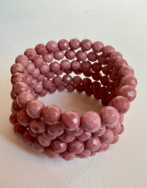 Rhodonite -  8mm Facet