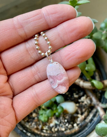 RHODOCHROSITE PENDANT - OVAL