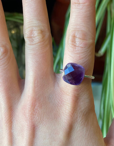 Amethyst Silver Ring