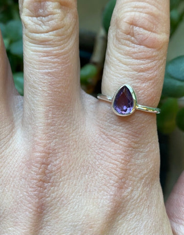 Amethyst -  Silver Ring